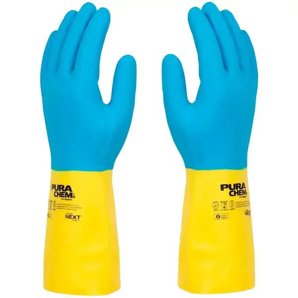 Luva Next Safety Purachem Látex Neoprene 10.700 Ideal Contra Agentes Químicos  CA 51173