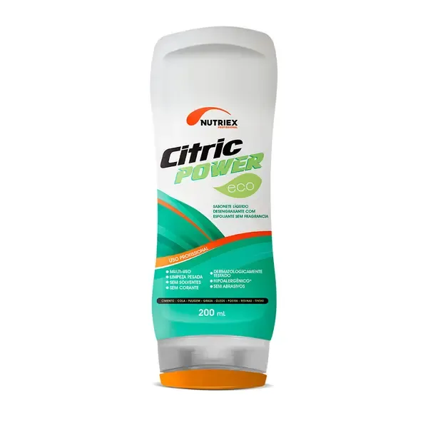 Sabonete Líquido Desengraxante Citric Power Eco Nutriex 200ml Sem Fragrância Remover Sujeiras Pesadas das Mãos