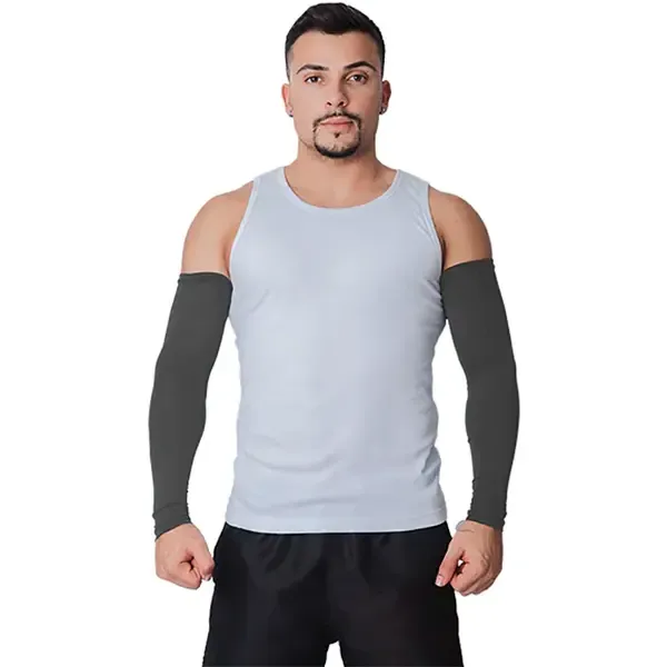 Mangote Para Proteção Solar UV50+ Cinza Em Poliéster Ideal Para Atividades ao ar livre