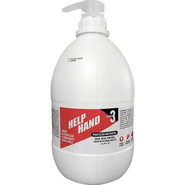Creme de Proteção Para Mãos Grupo 3 Help Hand Extreme Marca Henlau Galão de 4 Kg CA 9611