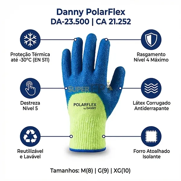 Luva para Câmara Fria POLARFLEX Danny DA-23500 CA 21252