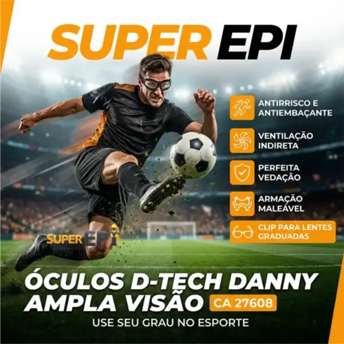 Óculos de Segurança Danny D-Tech com Clip para Grau DA-15.200 CA 27608