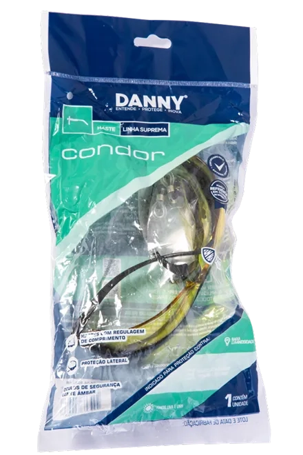 Óculos de Proteção Condor Danny Haste Regulável e Cordão DA-14900 CA 14992