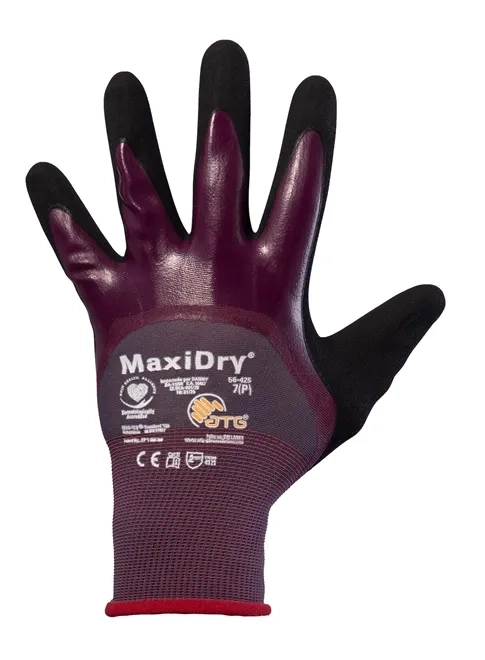 Luva de Proteção Atg Maxidry 3/4 Contra óleos, graxas e Produtos químicos Perigosos CA 50990