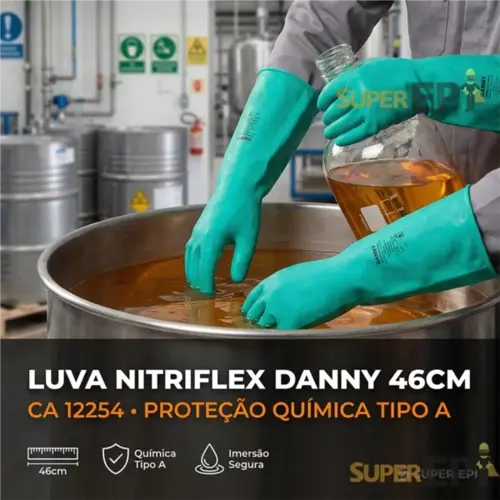 Luva Nitrílica NitriFlex Longa DA-36104 -46 CM CA 12254