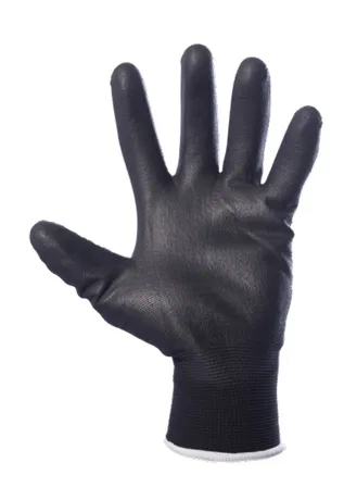 Luva  DannyFlex Preta FlexTactil DA-12100P Nylon e Banho Pu Ótimo Tato CA 29014