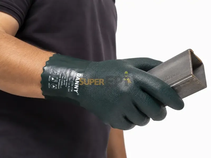 Luva Petronit Danny PVC Verde 27cm DA-12.210D-VD Proteção Química Mecânica e Térmica Tipo A CA 40304