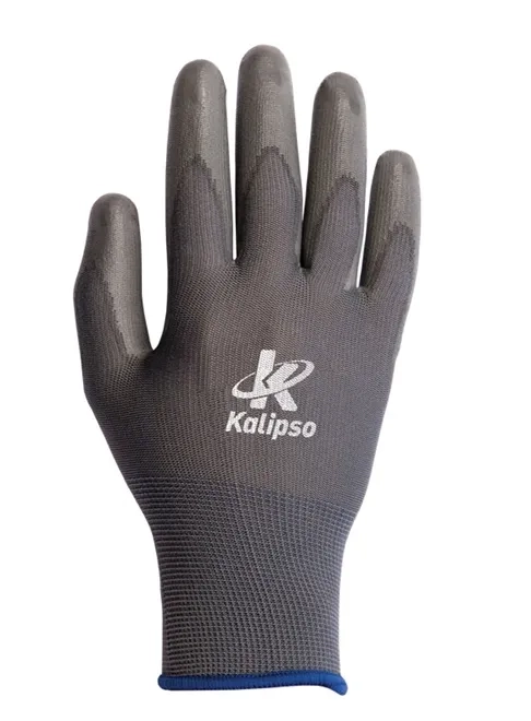 Luva com PU e Tricotada em Nylon Cinza Kalipso Ótima Sensibilidade Tátil CA 15272