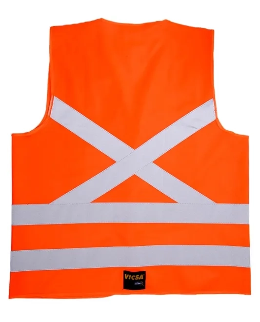 Colete de Proteção Refletivo Laranja Sem Bolso RFX Vicsa VIC-71160