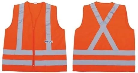 Colete de Proteção Refletivo Laranja Sem Bolso RFX Vicsa VIC-71160