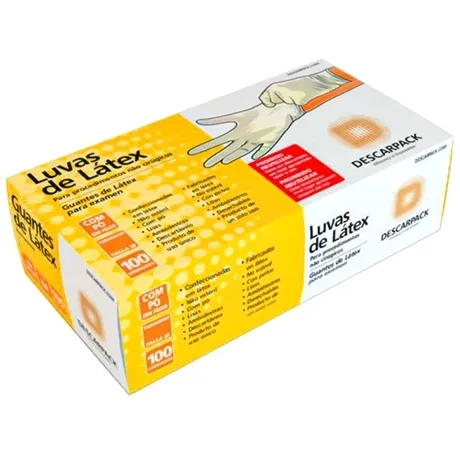 Luva de Procedimento em Látex Hospitalar Descarpack com Talco Anvisa