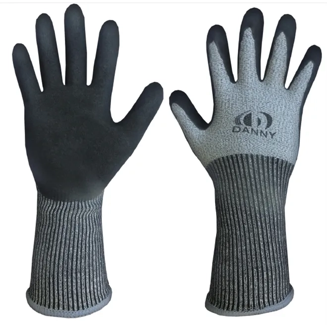 Luva Anti-Corte Nível 5 FlexCut Nitrílico Foam Punho Longo  Danny DA-45300L CA 34000