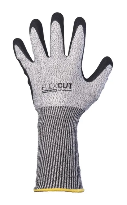 Luva Anti-Corte Nível 5 FlexCut Nitrílico Foam Punho Longo  Danny DA-45300L CA 34000