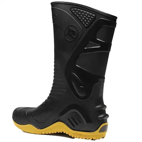 Bota de Pvc Para Motociclista MotoSafe Com Solado Amarelo Impermeável 84BPM600 CA 34798