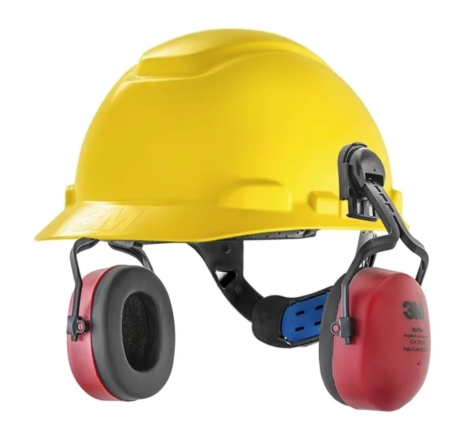 Capacete 3M Acoplado Com Abafador Tipo Concha Muffler