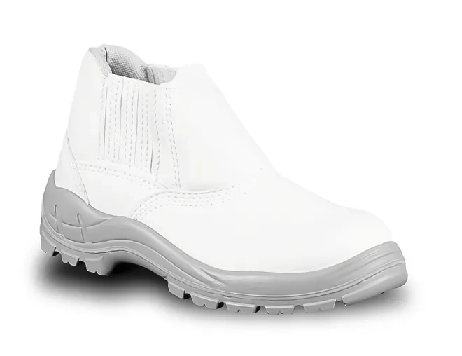 Bota de Segurança Com Elástico Branca Fujiwara Em Microfibra Hidrofugada 4090hesm4600lg CA 31241