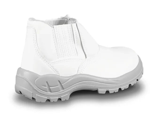 Bota de Segurança Com Elástico Branca Fujiwara Em Microfibra Hidrofugada 4090hesm4600lg CA 31241