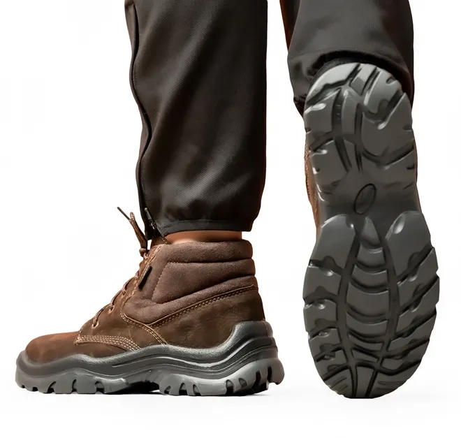 Bota Nobuck Fujiwara FHB Marrom Cano Acolchoado Bico de Pvc CA 43698