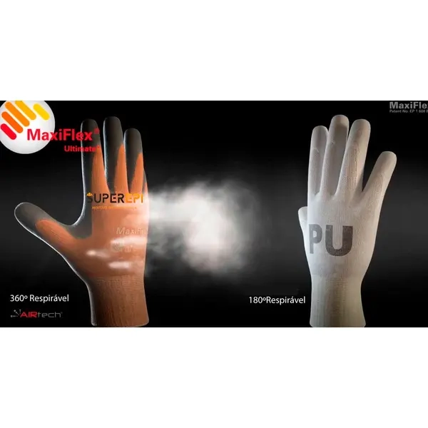 Luva Atg Maxiflex MaxiFoam Lite Atg  Alta Precisão, Respirabilidade e Menor Fadiga das Mãos CA 50999