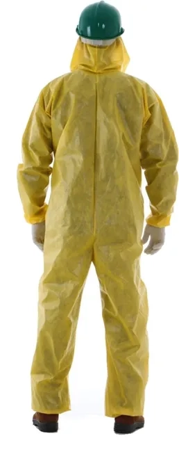 Macacão de Proteção Duvek 4000 Amarelo Impermeável Alta Proteção Química CA 35684