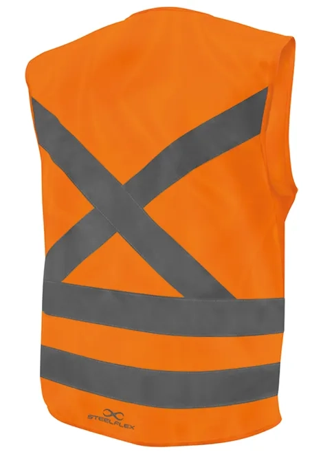 Colete Refletivo Com 1 Bolso Laranja Steelflex STF VACL91030