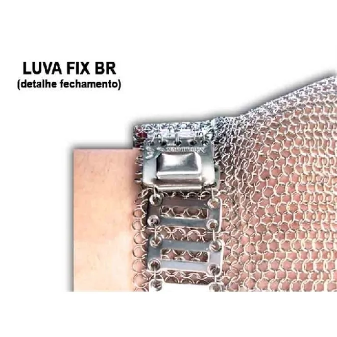 Luva em Malha de Aço Leal CA 12203 100% Inox