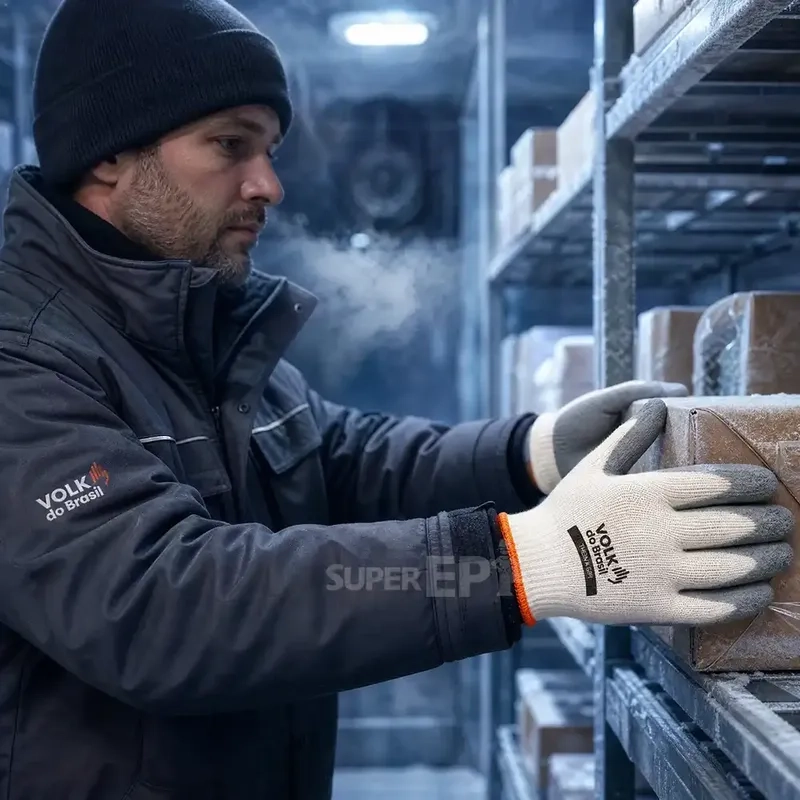 Luva Térmica Volk Therma Grip Frio e Calor de Contato Até 250º em Látex Antiderrapante 10.17.600.09 CA 18663