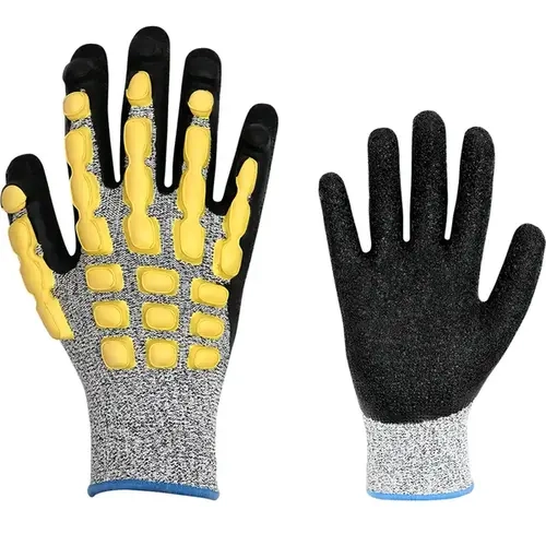 Luva Para Impacto e Corte Cut Volk  Palma Grip Em Látex Corrugado CA 38654