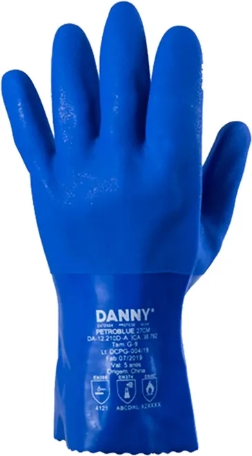 Luva de Pvc Azul 27 CM Petroblue Danny DA-12210D CA 16397