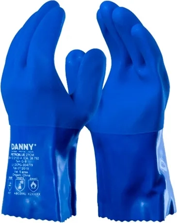 Luva de Pvc Azul 27 CM Petroblue Danny DA-12210D CA 16397