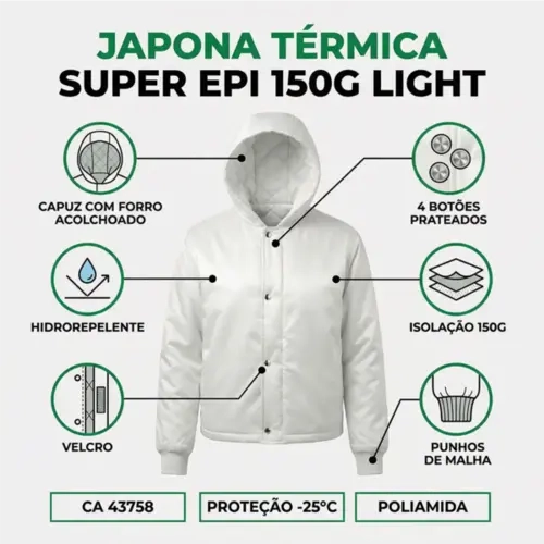 Japona Térmica Frigorífica -25º Branca Velper CA 43758