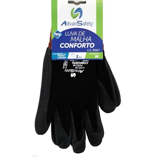 Luva de Poliéster Com Banho Nitrílico Foam Conforto CA 39567