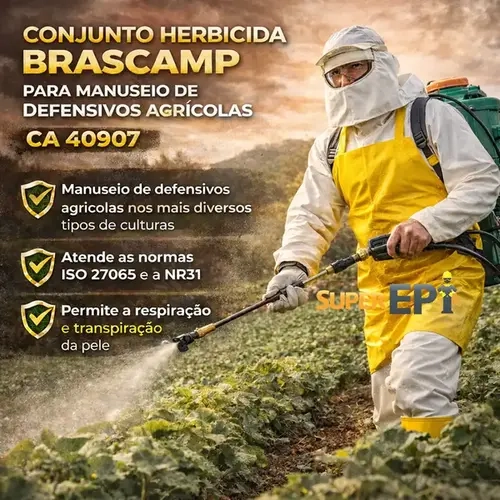 Conjunto Herbicida Brascamp Para Manuseio de Defensivos Agrícolas CA 40907