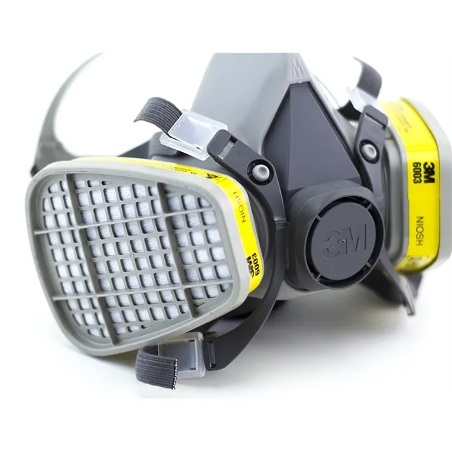 Respirador 3M 6200 Com Filtros Para Odores e Gases Ácidos 6003