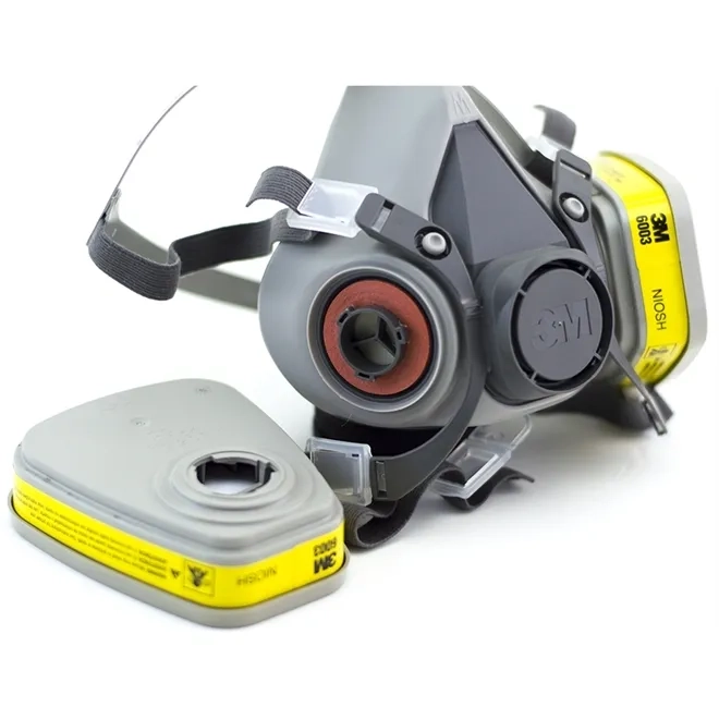 Respirador 3M 6200 Com Filtros Para Odores e Gases Ácidos 6003