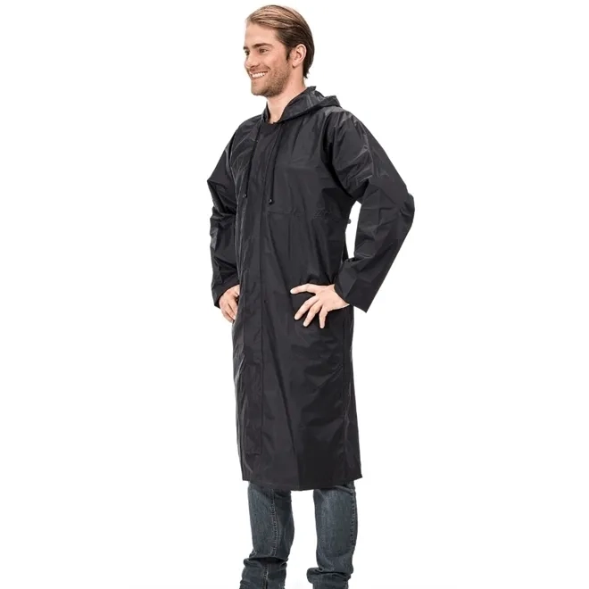 Capa de Chuva Preta Linha Premium em Nylon Longa CA 28728