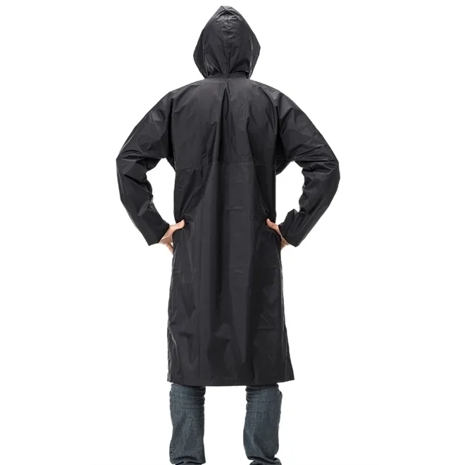 Capa de Chuva Preta Linha Premium em Nylon Longa CA 28728