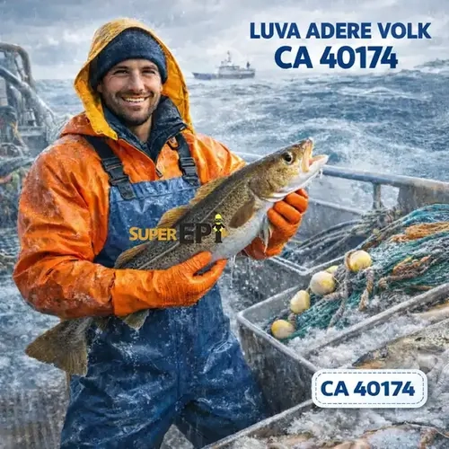 Luva Adere Volk Proteção Térmica Alta, Baixa Temperatura e Química 100% Impermeável  CA 40174