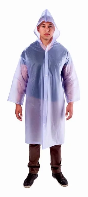 Capa de Chuva Transparente Longa Vinil PVC Impermeável Vinilseg CA 35560