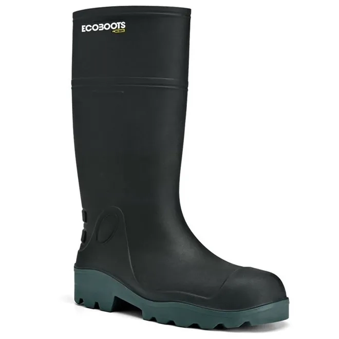 Bota de Pvc Ecoboots Preta Bico de Composite e Palmilha de Aço CA 34671