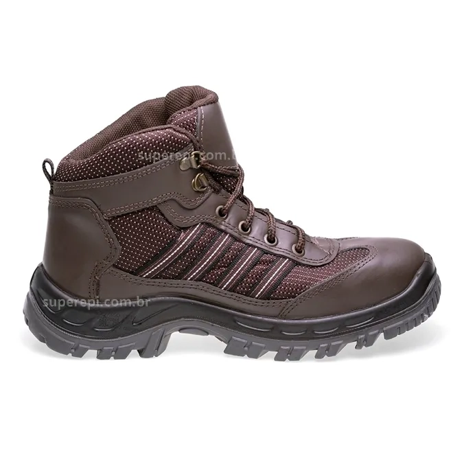 Bota Nobuck Bracol BLQ Premium Marrom Biqueira PVC CA 40872