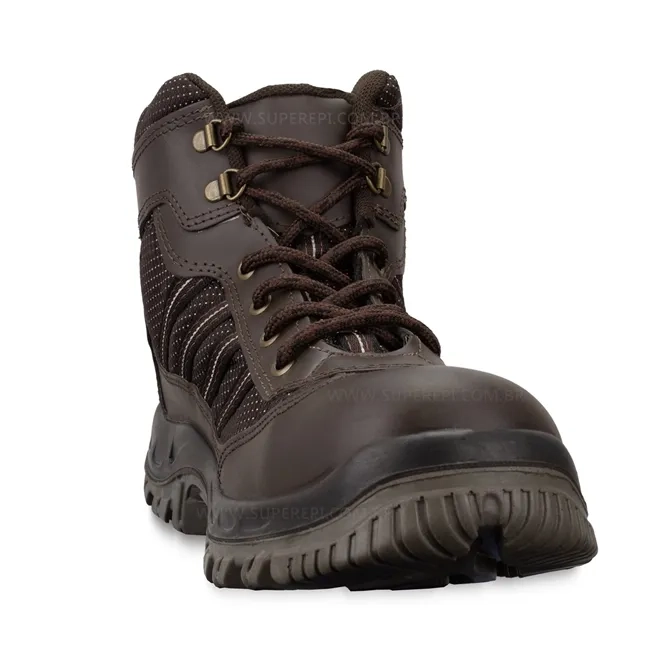 Bota Nobuck Bracol BLQ Premium Marrom Biqueira PVC CA 40872