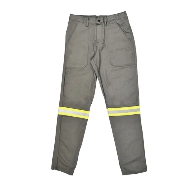 Calça NR10 Risco 2 ATPV 11 Cinza Anti-Chama Guardian DX Para Arco Elétrico Refletivo CA 30977