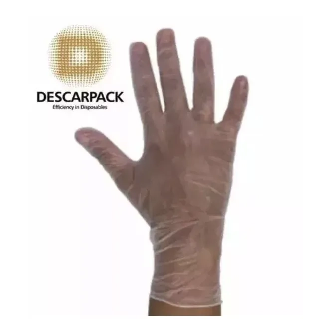 Luva de Vinil Descarpack Sem Talco Caixa Master 1000 Unidades CA 38626