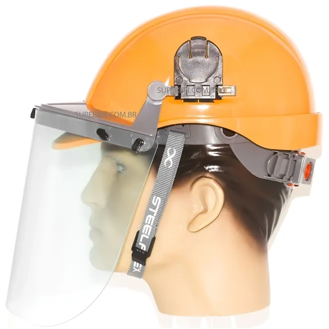Protetor Facial Conjugado Com Capacete e Jugular Steelflex Turtle STF F620007 CA 41961