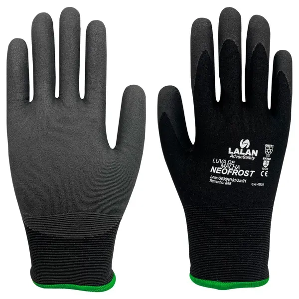 Luva Neofrost Térmica -30º Para Baixa Temperatura Com Banho Nitrílico Lalan CA 42620