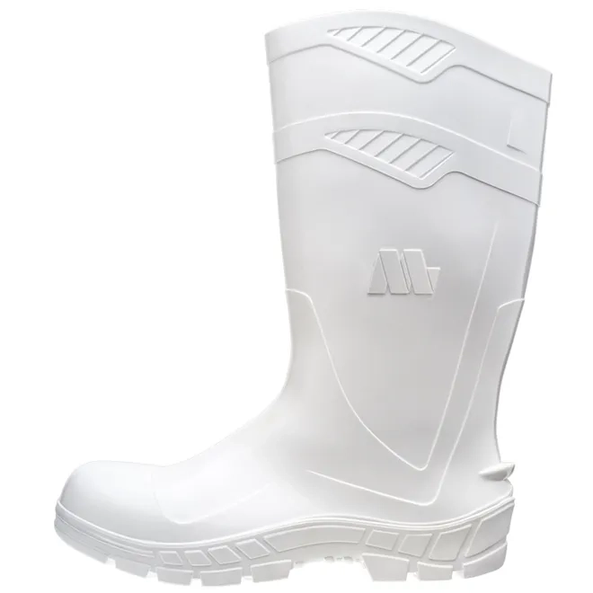 Bota de Pvc Marluvas All Work Mais Reforçada Branca Cano Alto 32cm Sem Forro CA 40754