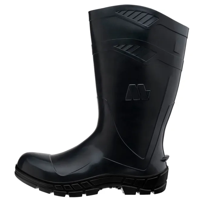Bota de Pvc Marluvas All Work Mais Reforçada Preta Cano Alto 32cm Sem Forro CA 48254