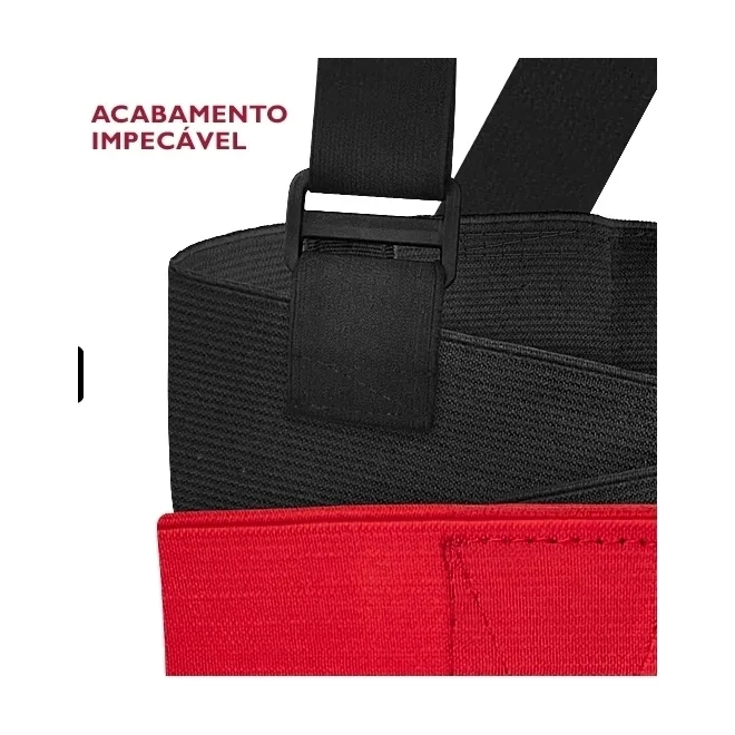 Cinta Ergonômica Refletiva Vermelha Steelflex Para Prevenção de Lesões na Coluna STF ERCE9030