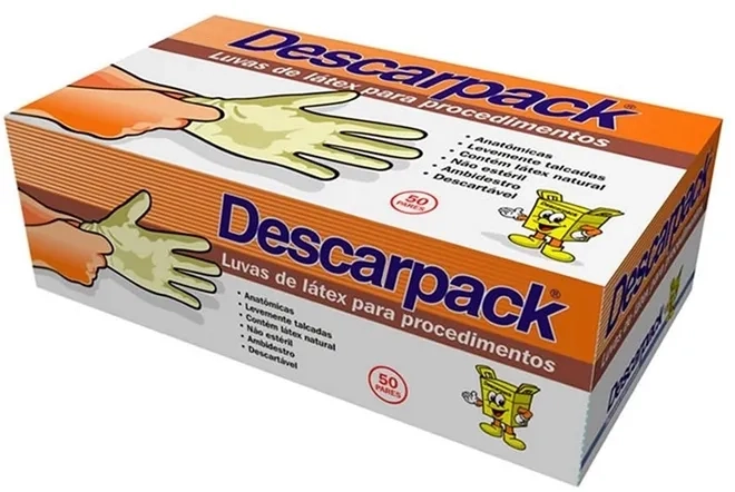 Luva Descartável de Latex Descarpack Caixa Master